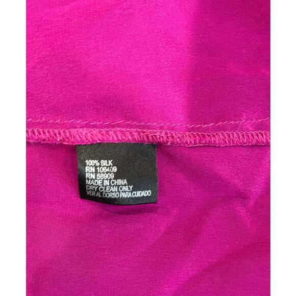 ANTONIO MELANI long-sleeved magenta blouse 100% Silk Size XS - Picture 4 of 4